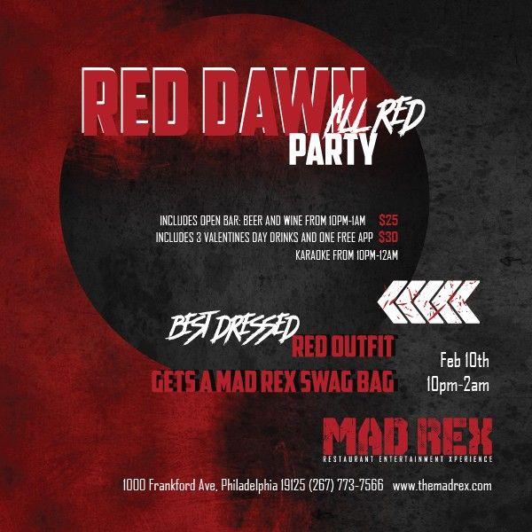Red Open Bar Logo - Red Dawn: All Red Party at Mad Rex Tickets - Philadelphia, PA ...