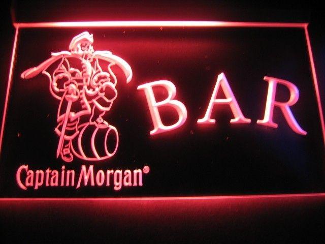 Red Open Bar Logo - Captain Morgan Open Bar Logo Sign Neon Captain Morgan Open Bar