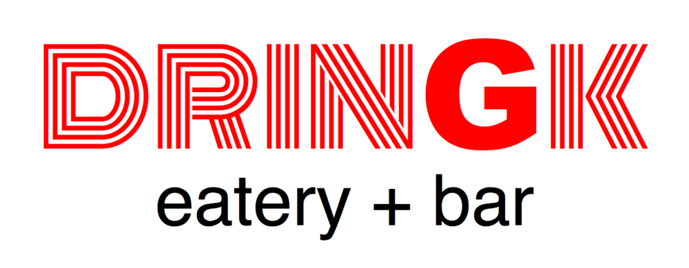 Red Open Bar Logo - DRINGK eatery + bar