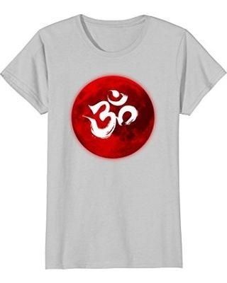 Red Hindu Logo - Can't Miss Deals on Womens Red Moon Hindu OM Symbol Yoga Tshirt XL ...