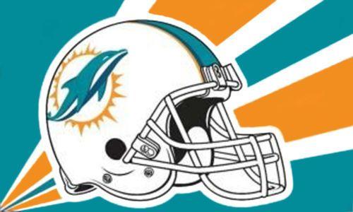 Dolphins Helmet Logo - Miami Dolphins Flag 3x5 Helmet Logo NFL