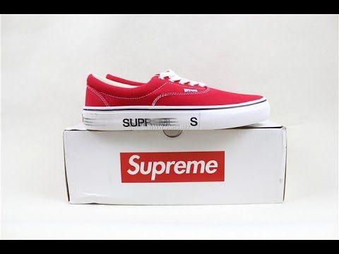 Vans Supreme Red Logo - Supreme x Vans Motion Logo Skateboard Shoes - YouTube