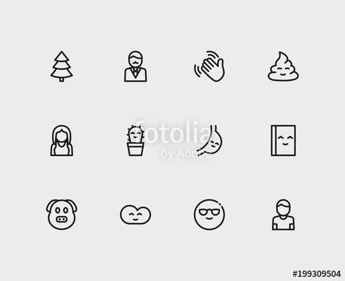 Cool Emoji Logo - Emoji icons. Set of cool emoji, business cartoon and cute cactus ...