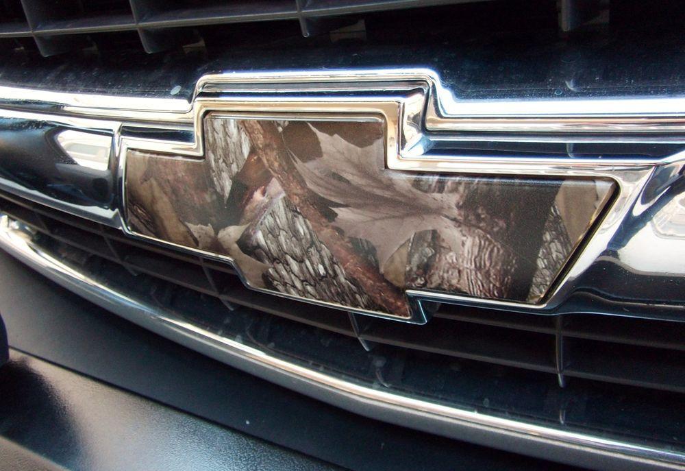 Camo Chevy Logo - 4x4 set illusions wild oak camo chevy bow tie decal silverado ...