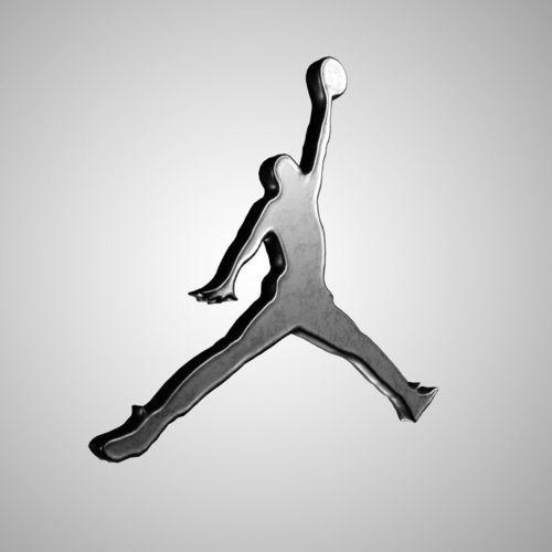 3D Jordan Logo - Jordan Logo Black 3D model Vray Ready Game VR / AR ready