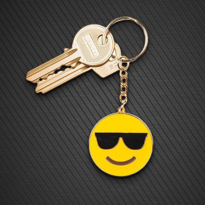 Cool Emoji Logo - Cool Emoji Keyring. sunglasses emokeyrings key ring accessory
