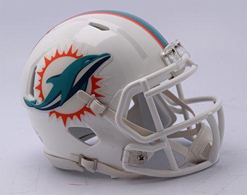 Dolphins Helmet Logo - Miami Dolphins 2018 Logo Riddell Revolution Speed Mini Football ...