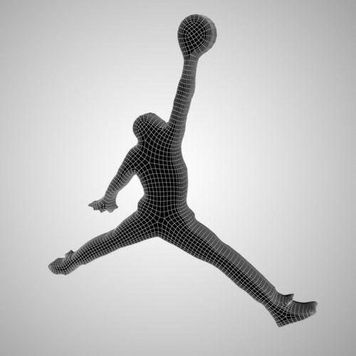 3D Jordan Logo - Low Poly Jordan Logo 3 In 1 3D Lowpoly Model Vray Ready 2