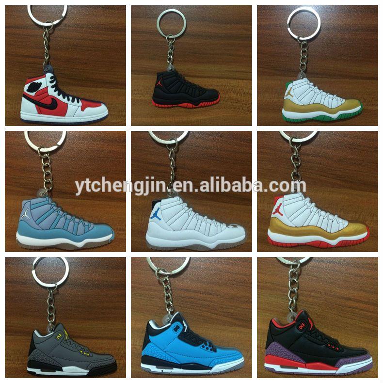 3D Jordan Logo - Air Jordan Sneaker 3D Keychains Foamposite With Brand Logo