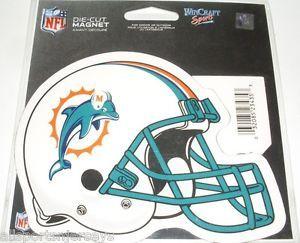 Dolphins Helmet Logo - NFL NIB 4 INCH AUTO MAGNET DOLPHINS OLD LOGO