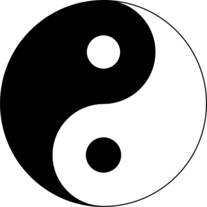 Yin Yang Black and White Box Logo - Black White Ying Yang Clip Art Clip Art Online