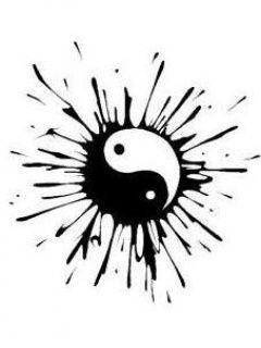 Yin Yang Black and White Box Logo - yin yang logos. Ying Yang Wallpaper 240x320 black, logo, yin, yang