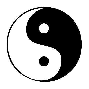 Yin Yang Black and White Box Logo - Leon Online Box Yin Yang Symbol Decal Choice