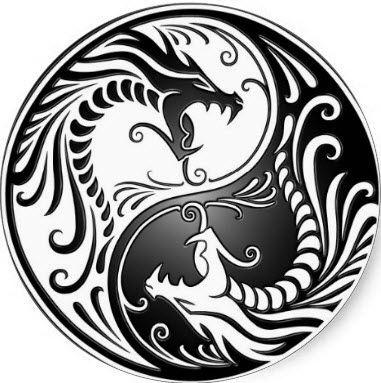 Yin Yang Black and White Box Logo - black and white ying yang dragon. Dragons Contrast. Yin yang