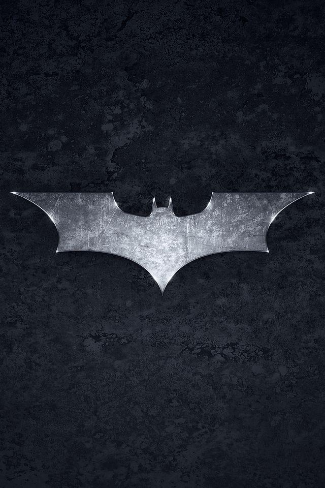 Silver Batman Logo - iphone wallpapers background - Batman Logo silver bat on black ...