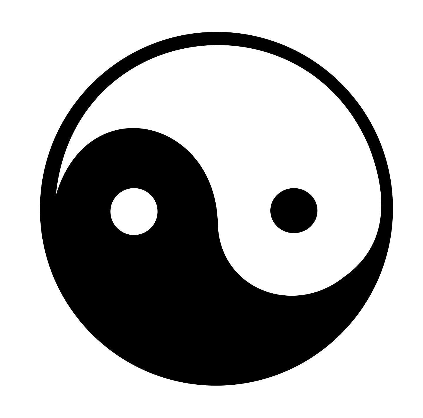 Yin Yang Black and White Box Logo - Ying Yang Chinese Symbols White Helmet Sticker Decal