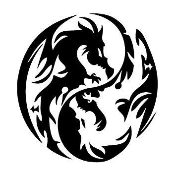Yin Yang Black and White Box Logo - Amazon.com: Leon Online Box Dragon Yin Yang - Tribal Decal [Choice ...