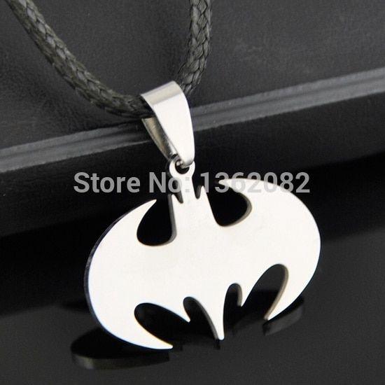 Cool Silver Logo - COOL Silver Tone Stainless Steel Batman logo Bat Pendants Necklace ...