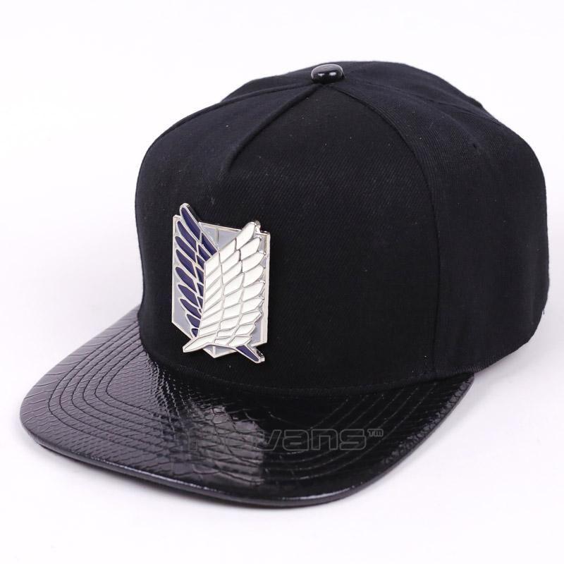 Cool Silver Logo - Attack on Titan Silver Logo Cool Snapback Baseball Hat Cap — Konoha ...
