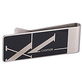 Cool Silver Logo - Cartier 316L Steel Men Black Enamel Silver Logo Money Clips Cool X ...