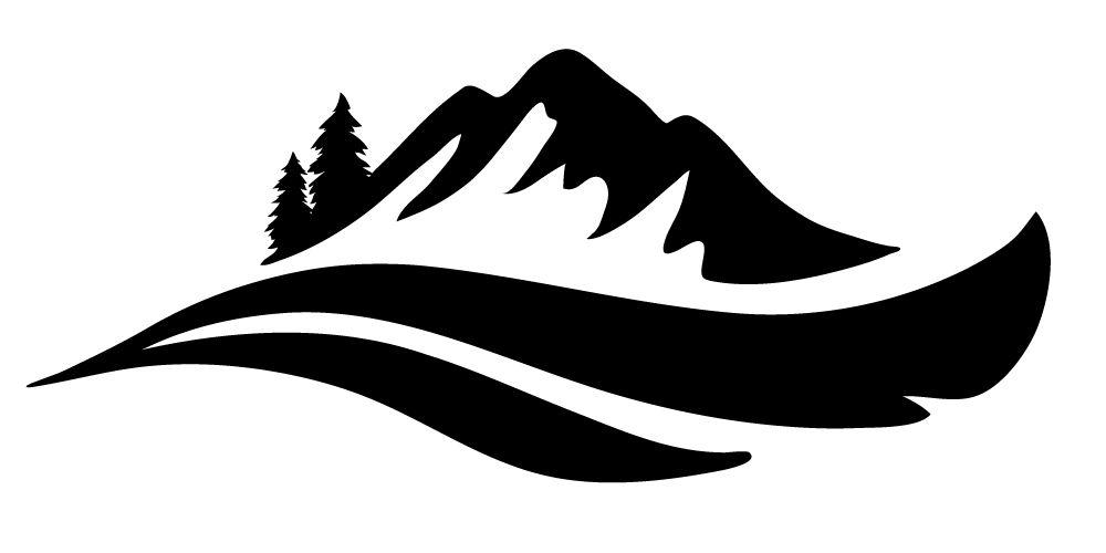Black and White Mountain Logo - Logo