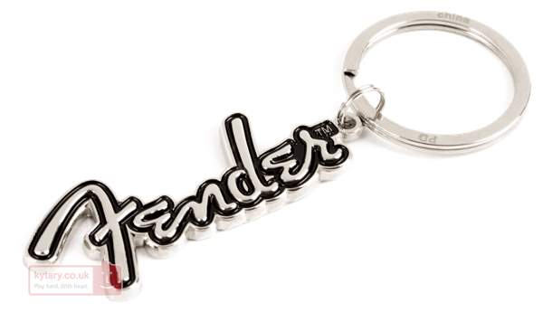Code Silver Logo - FENDER Logo Key Chain Silver/Black Key Chain
