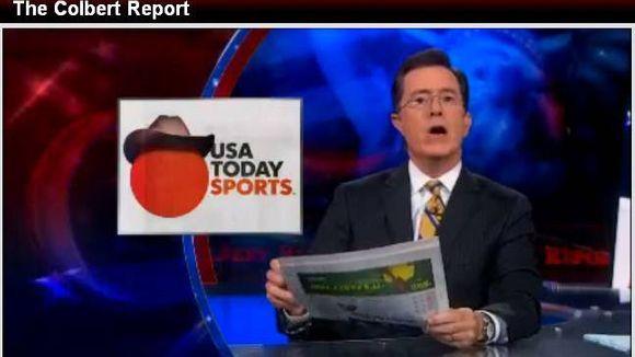 Stephen Colbert Report Logo - Stephen Colbert appreciates our new USA TODAY logo