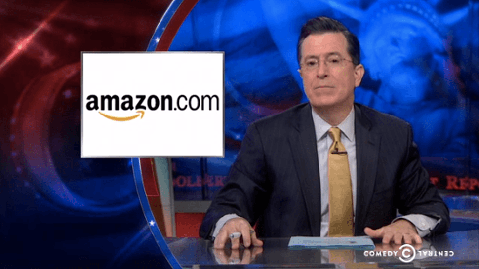 Stephen Colbert Report Logo - Stephen Colbert on Amazon's crazy photo patent: A fecal mistake - CNET