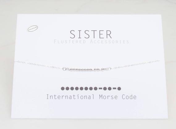 Code Silver Logo - Morse Code Silver Sister Morse Code Necklace Code Jewelry | Etsy