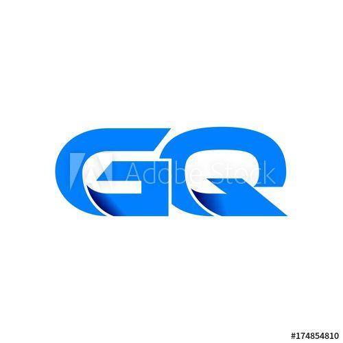 GQ Logo - gq logo initial logo vector modern blue fold style - Buy this stock ...