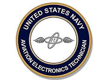 Aircraft Electronics Logo - Amazon.com: American Vinyl Round US Navy Aviation Electronics ...