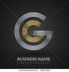 Linked Circles Logo - Letter GX or XG linked logo design circle G shape. Elegant silver ...