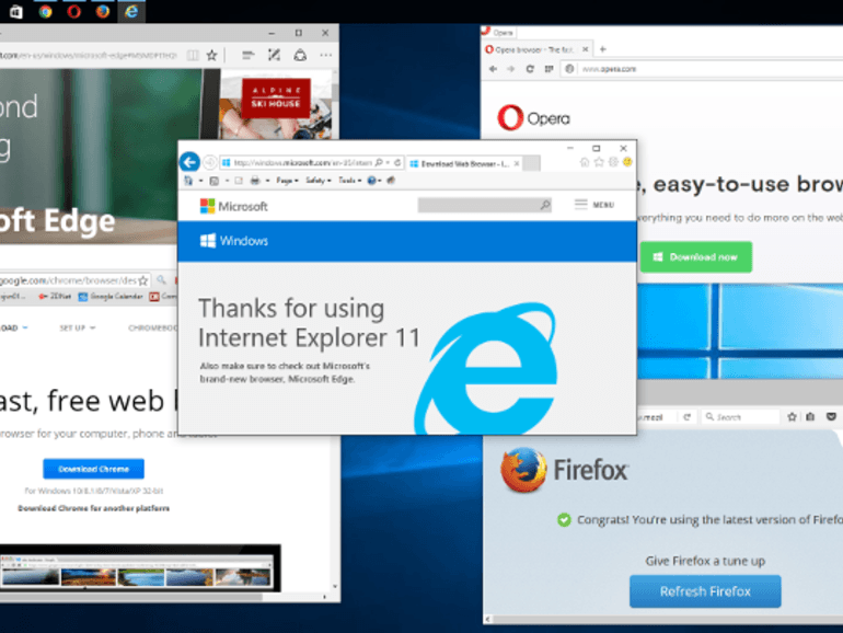 Microsoft Edge Browser Logo - What's really the fastest Windows 10 web browser today? | ZDNet