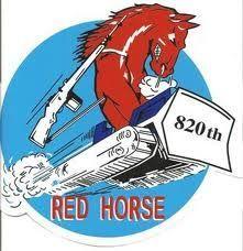 Red Horse Military Logo - Has the privledge of serving in the 820th Red Horse Squadron from 86 ...