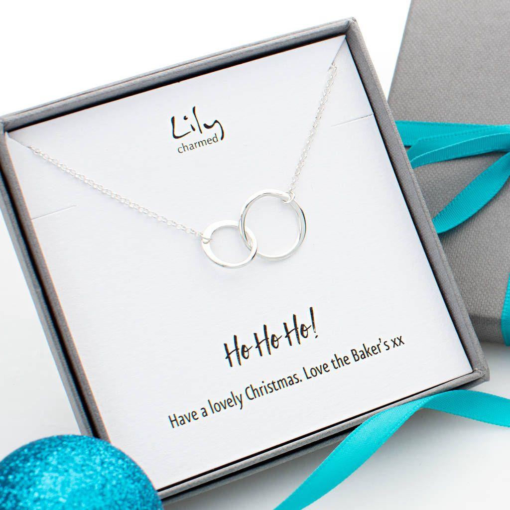 Linked Circles Logo - personalised silver linked circles necklace