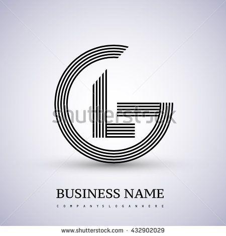 Linked Circles Logo - Letter GW or WG linked logo design circle G shape. Elegant black