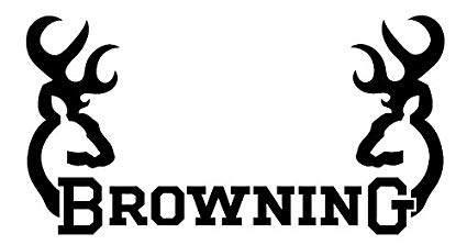 White Browning Logo - Browning Logo v4 Decal Sticker and Stick Sticker
