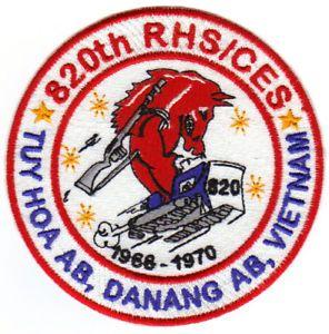 820th Red Horse Logo - USAF RED HORSE PATCH, 820TH RHS/CES, TUY HOA AB, DANANG AB, VIETNAM ...