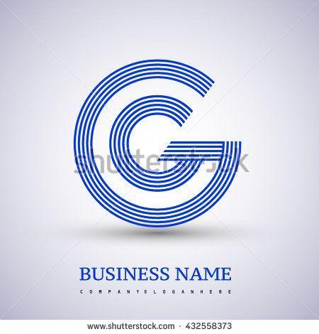 Linked Circles Logo - Letter GG linked logo design circle G shape. Elegant blue colored
