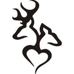 White Browning Logo - Browning Deer Head Heart Logo Style In White Exterior image - vector ...