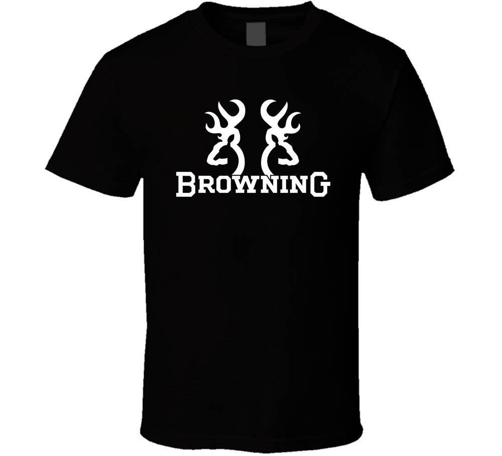 White Browning Logo - Browning Logo Vintage New Shirt Black White Tshirt Men'S T Shirt ...