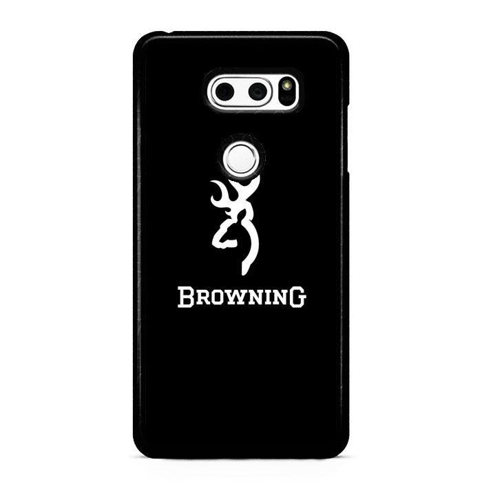 White Browning Logo - Black White Browning Deer Logo LG V30 Case