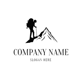 Black and White Mountain Logo - Free Mountain Logo Designs. DesignEvo Logo Maker