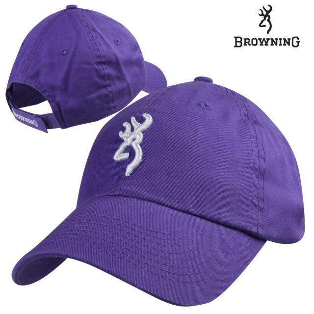 White Browning Logo - Browning Logo Ball Cap Purple With White Buckmark MD 9514-purple | eBay