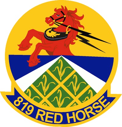820th Red Horse Logo - Emblem of the 819th RED HORSE Squadron, a squadron of the United