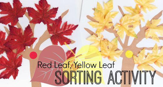Red Leaf Yellow Logo - Red Leaf, Yellow Leaf Sorting Activity K Pages