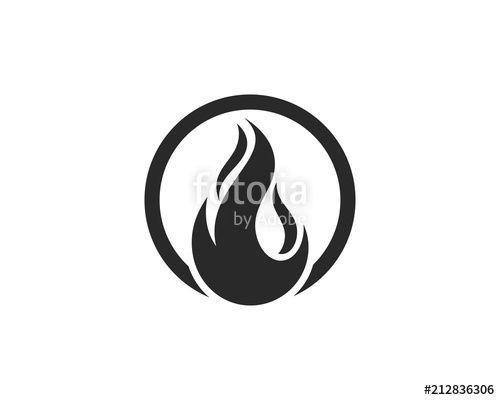 White Flame Logo - Fire flame Logo Template