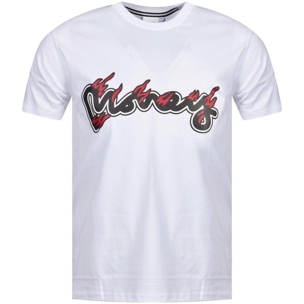 White Flame Logo - MONEY CLOTHING White Flame Logo T-Shirt - Men from Brother2Brother UK