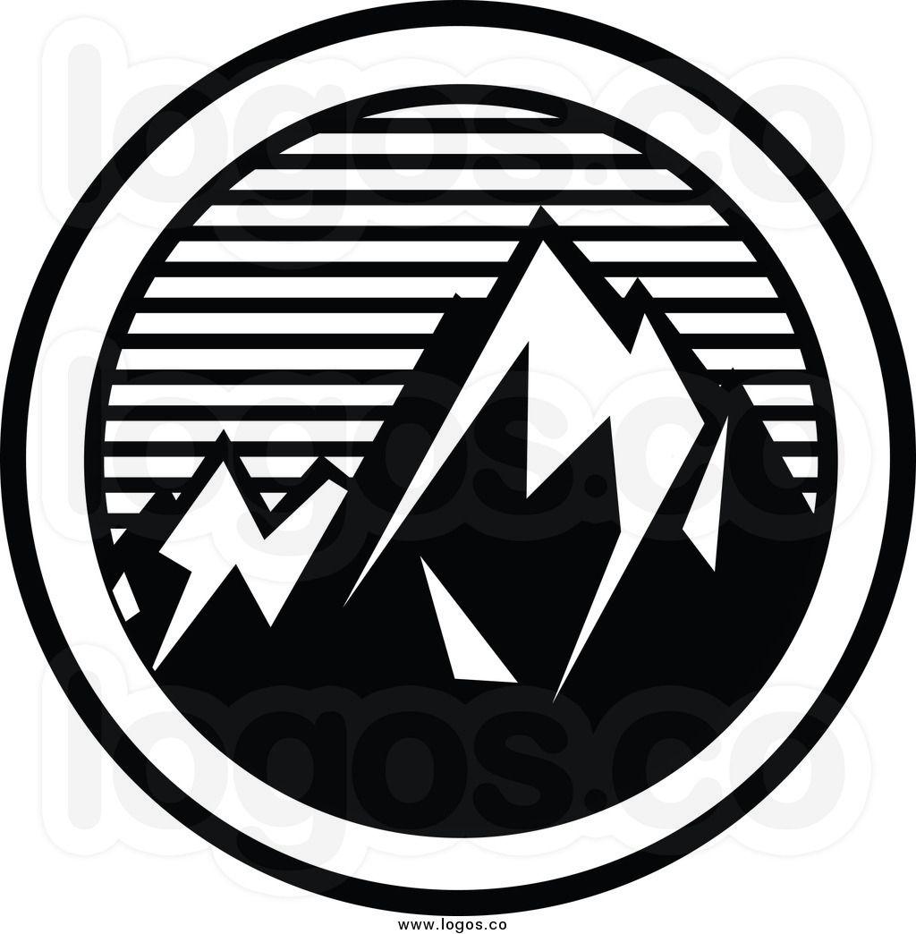 Black and White Mountain Logo - Mountain Clipart Black And White