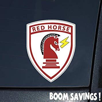 820th Red Horse Logo - Amazon.com: Air Force USAF Red Horse 6